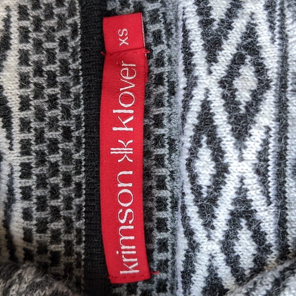 Worn Once Krimson Klover -Title Nine Pullover Sweater- Black, Gray & White XS - Picture 11 of 13